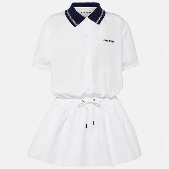Miu Miu White and Black Mini Dress